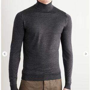 NWT John Smedley Cherwell Pullover Roll Neck Longsleeve in Charcoal